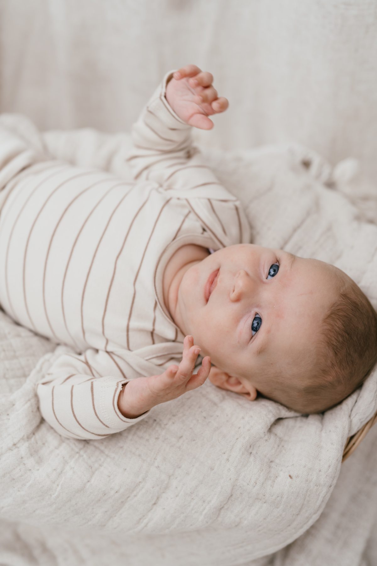 A Tiny Story - baby t shirt long sleeve - pearl stripes - Afbeelding 2