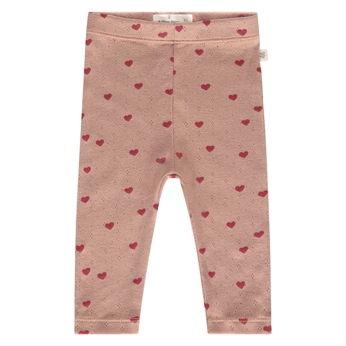 A Tiny Story - baby pants - dusty coral hearts