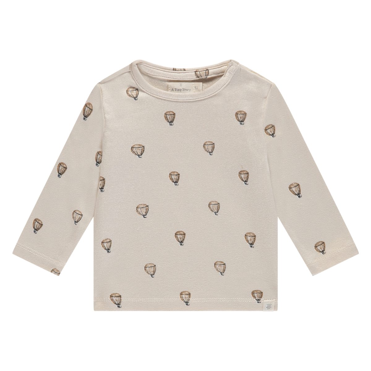 A Tiny Story - baby t shirt long sleeve - pearl air balloons