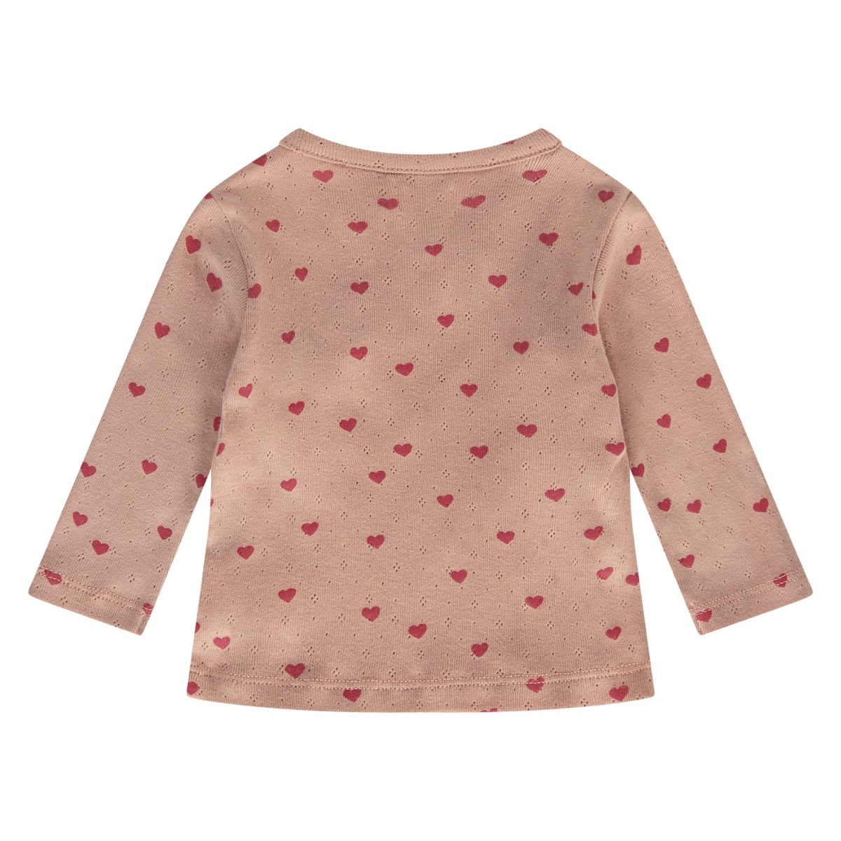 A Tiny Story - baby wrap t shirt long sleeve - dusty coral hearts - Afbeelding 5