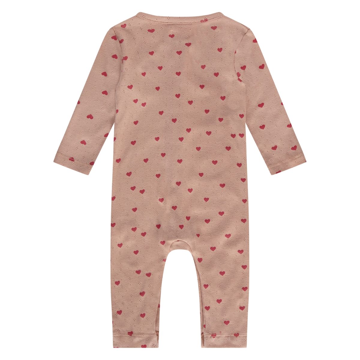 A Tiny Story - baby suit long sleeve - dusty coral hearts - Afbeelding 2