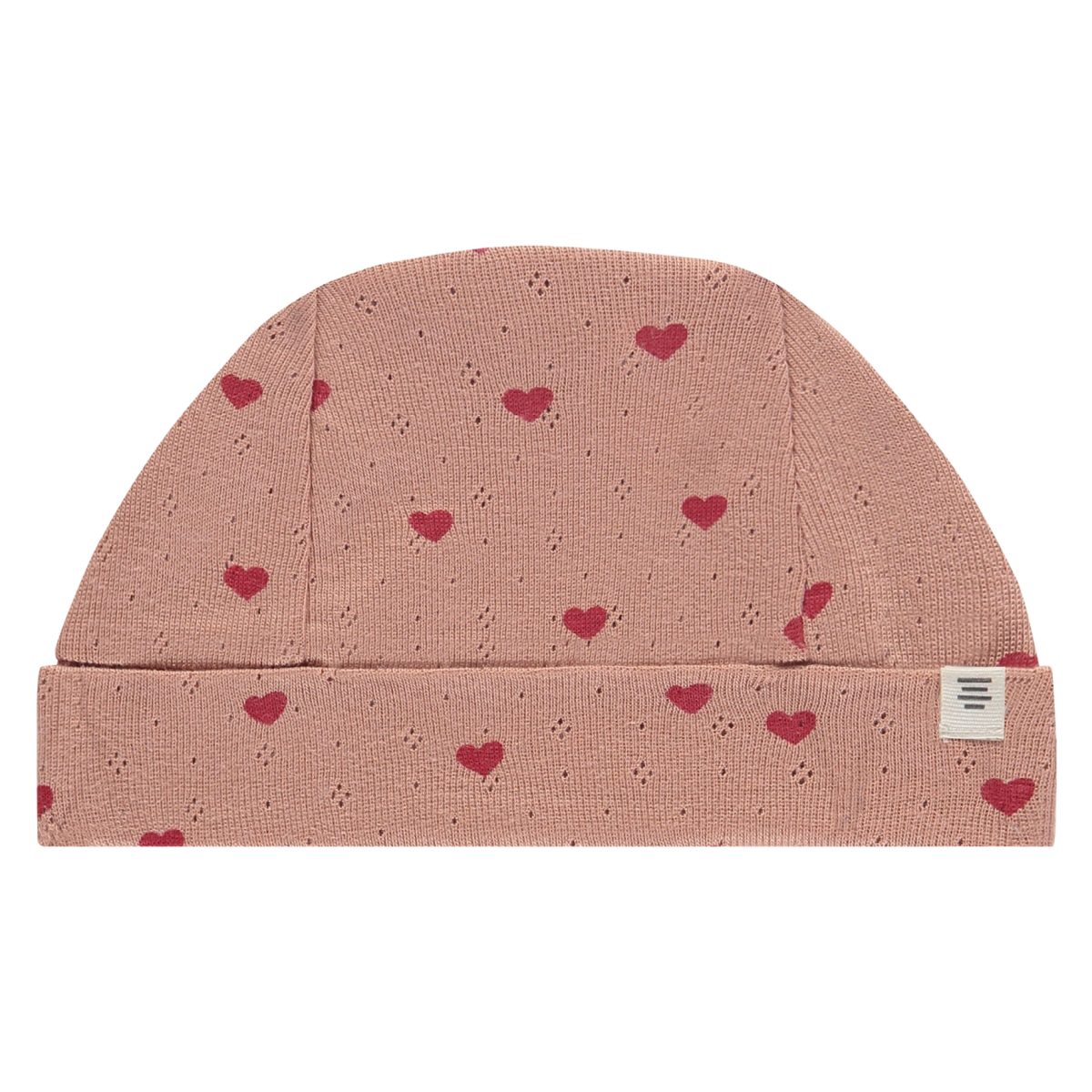 A Tiny Story - baby hat - dusty coral hearts