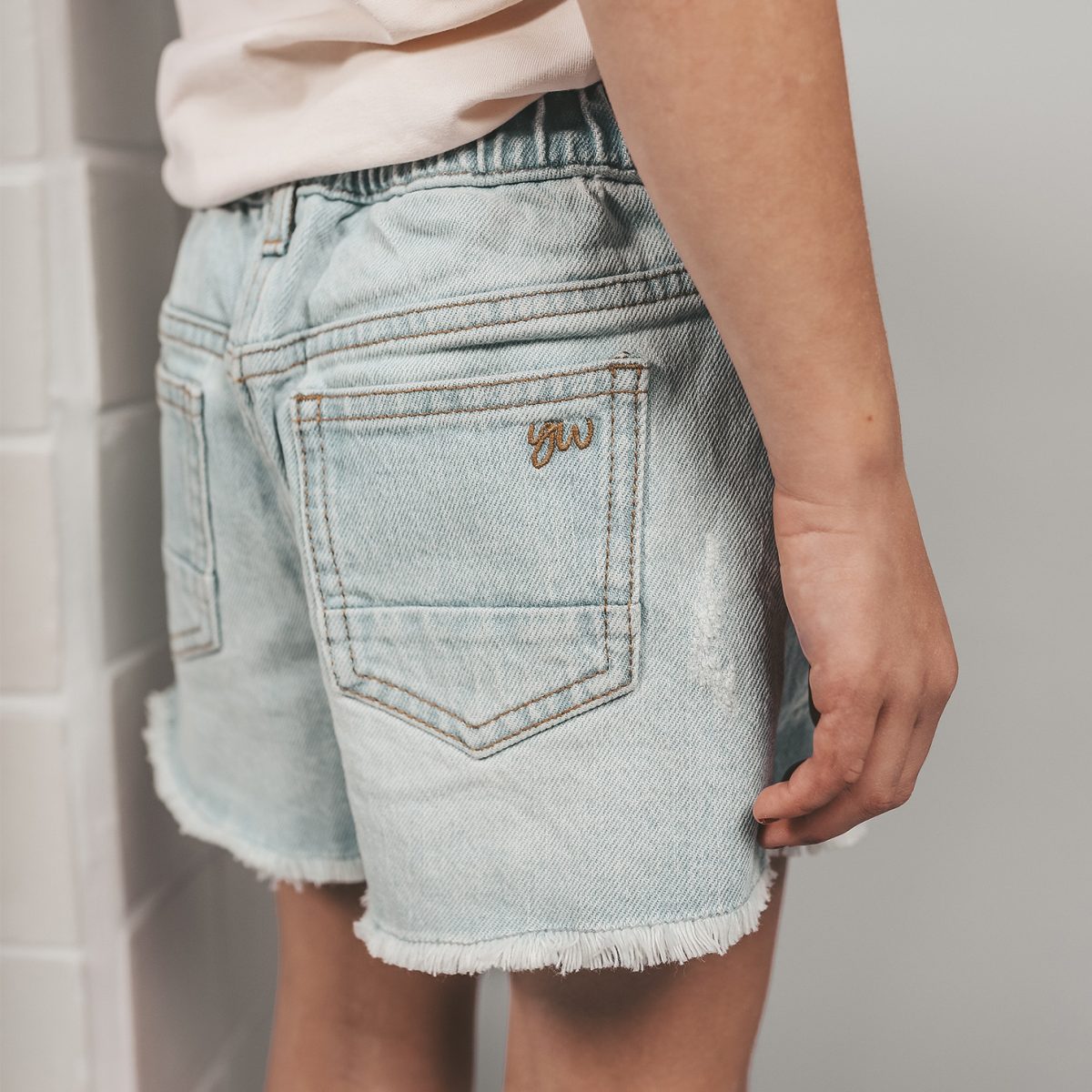 Your Wishes - Denim Shorts Pale Blue - Afbeelding 3