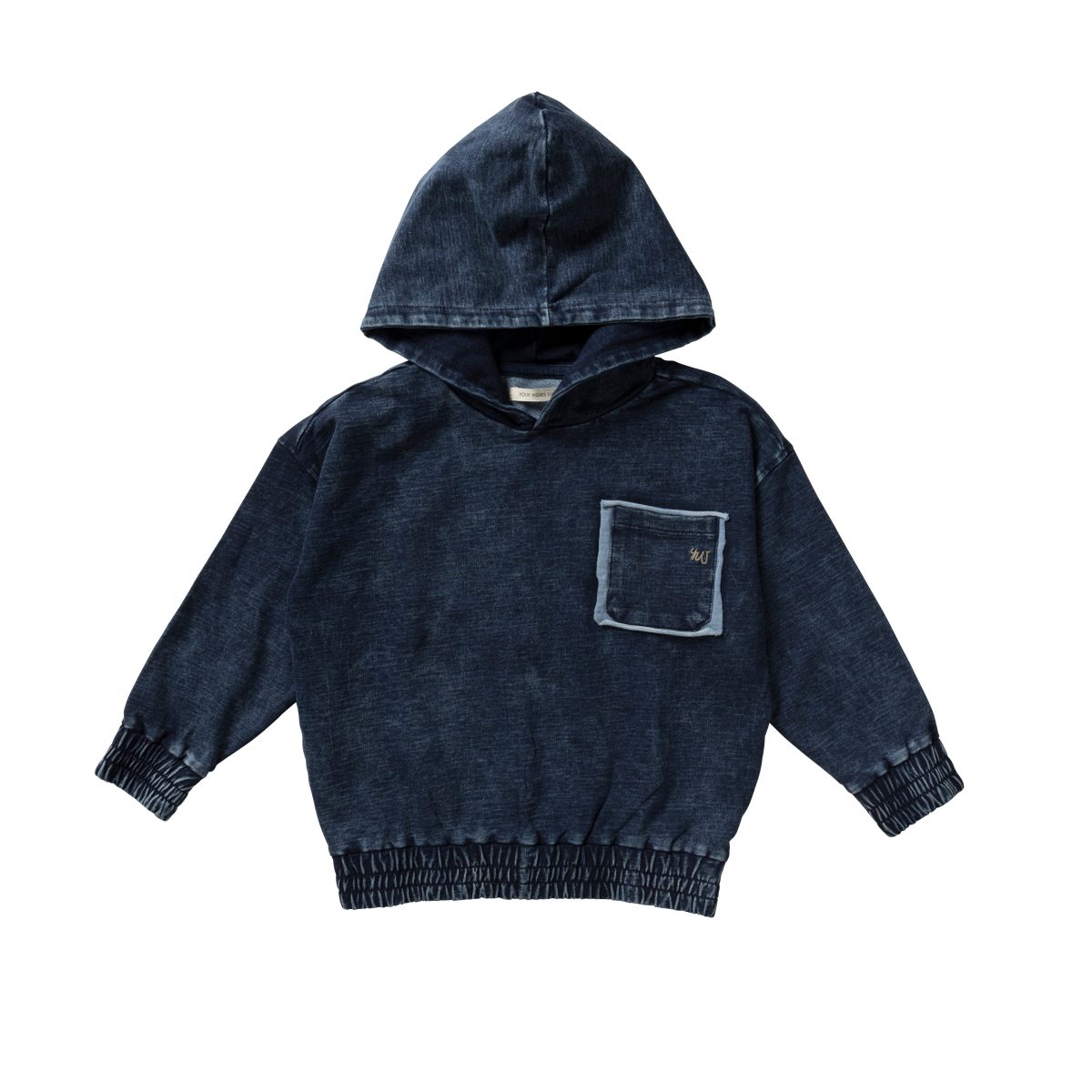 Your Wishes - Knitted Denim Boxy Hoodie