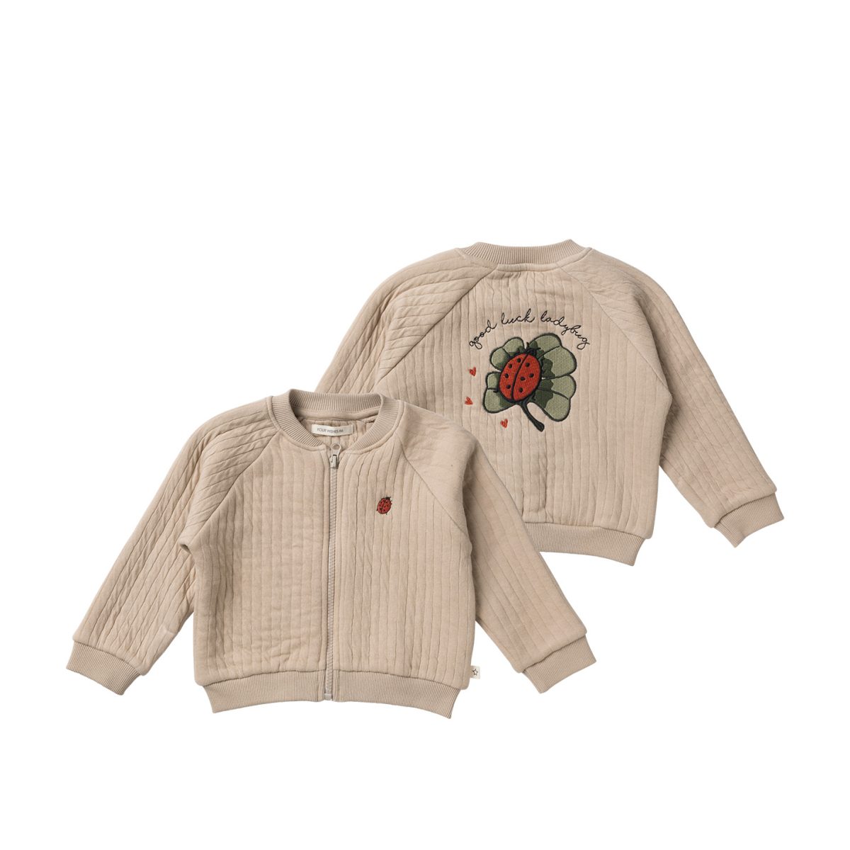 Your Wishes - Ladybug Quilted Jacket Dune