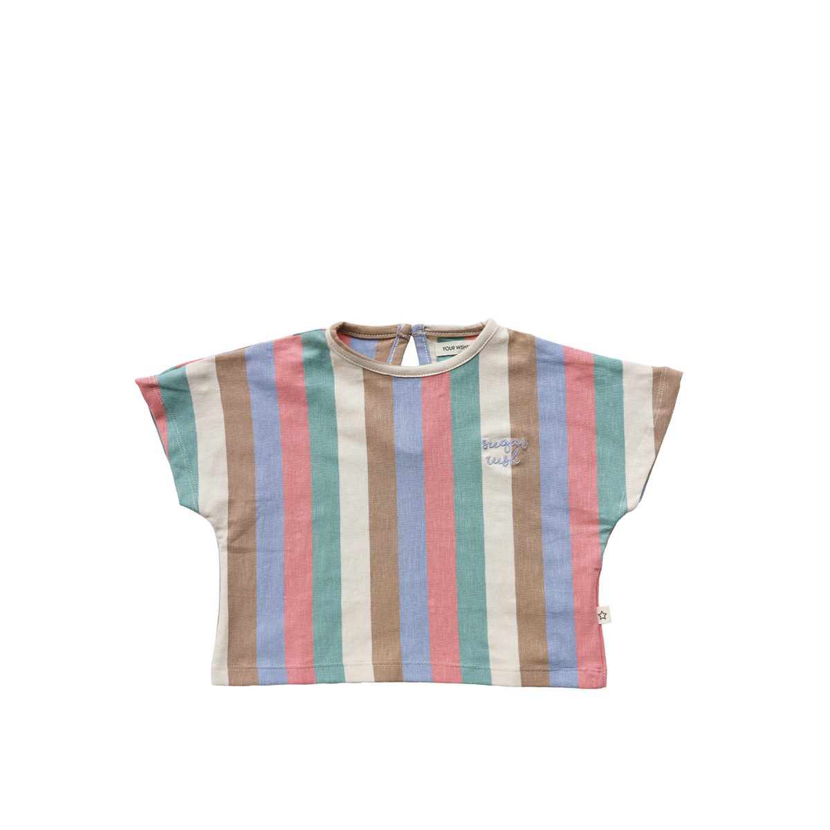 Your Wishes - Multi Stripes Cropped Tee Multicolor