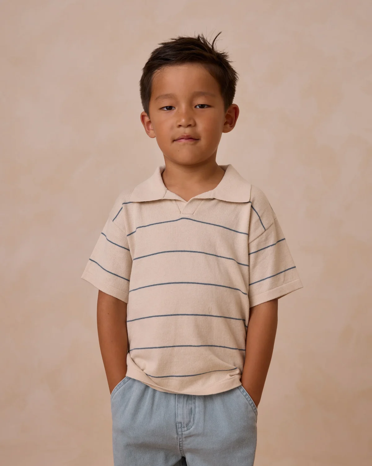 Rylee & Cru - Chandler Knit Polo Eucalyptus Stripe - Afbeelding 4