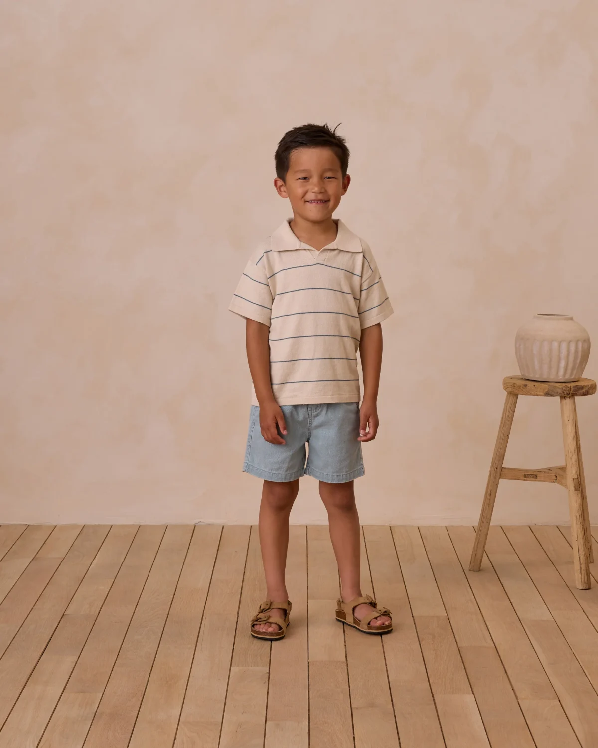 Rylee & Cru - Chandler Knit Polo Eucalyptus Stripe - Afbeelding 6