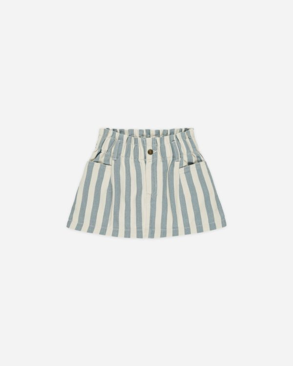 Rylee & Cru - Denim Mini Skirt Ocean Stripe