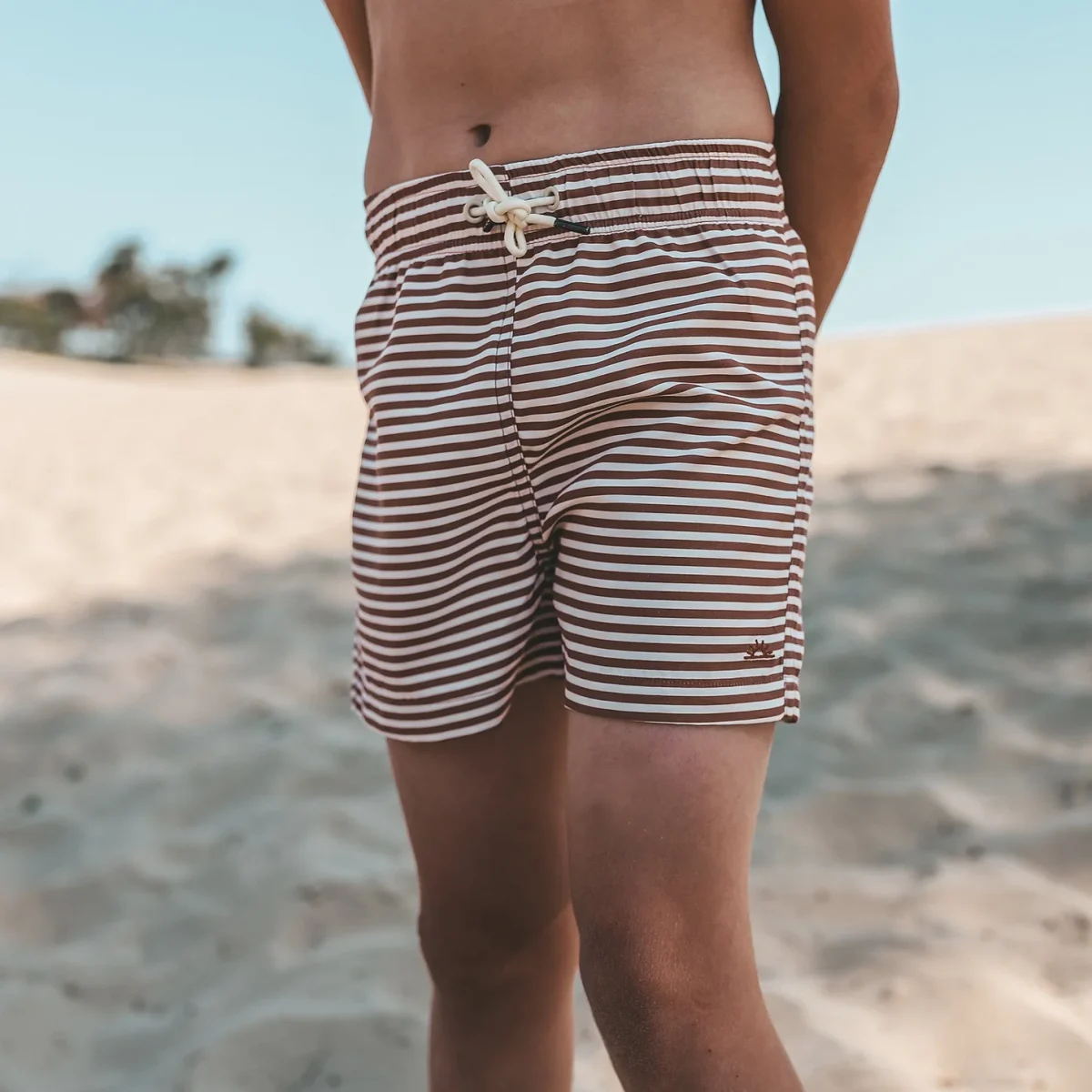 Salted Stories - Shawn Rib Stripe Carob Brown - Afbeelding 3