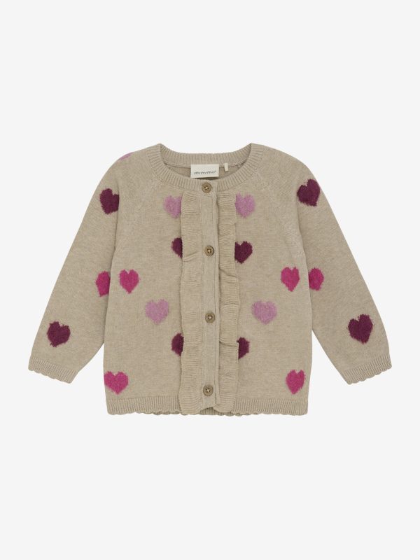 Minymo - Cardigan Knit - Beige Melange