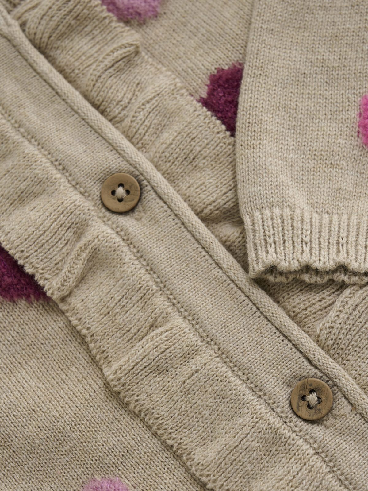Minymo - Cardigan Knit - Beige Melange - Afbeelding 3