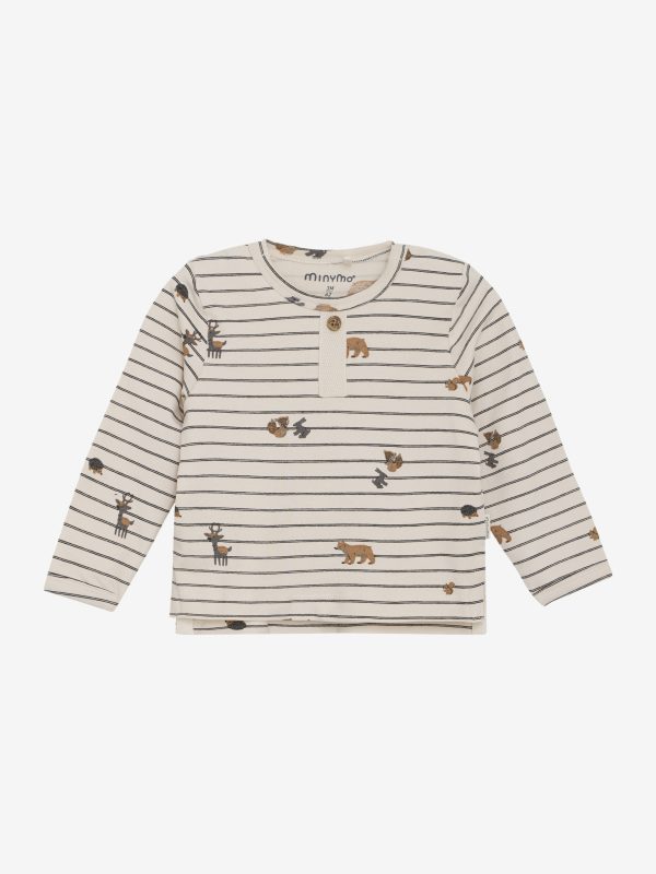 Minymo - T-shirt LS AOP - Sandshell