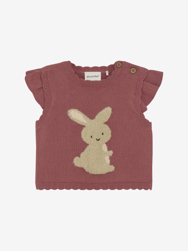 Minymo - Vest Knit - Withered Rose