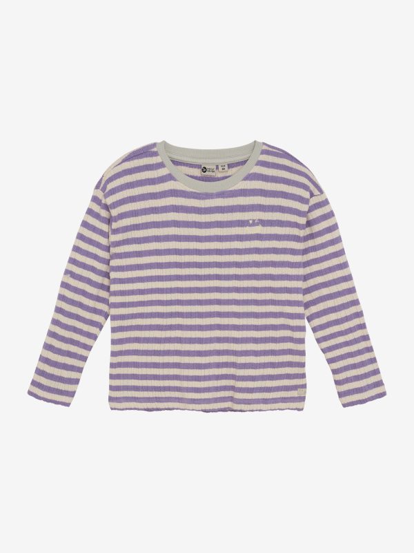 Daily Seven - T-shirt Longsleeve Stripe Purple