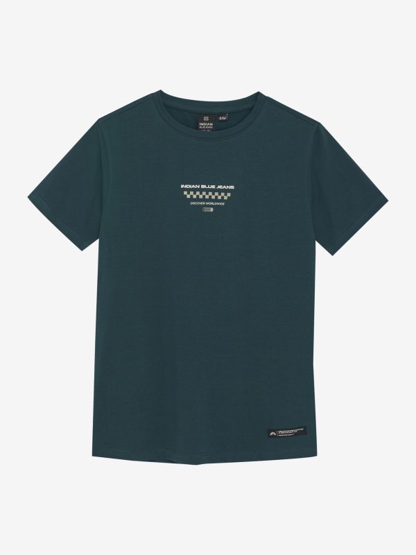 Indian Blue Jeans - T-Shirt Chest and Backprint Green