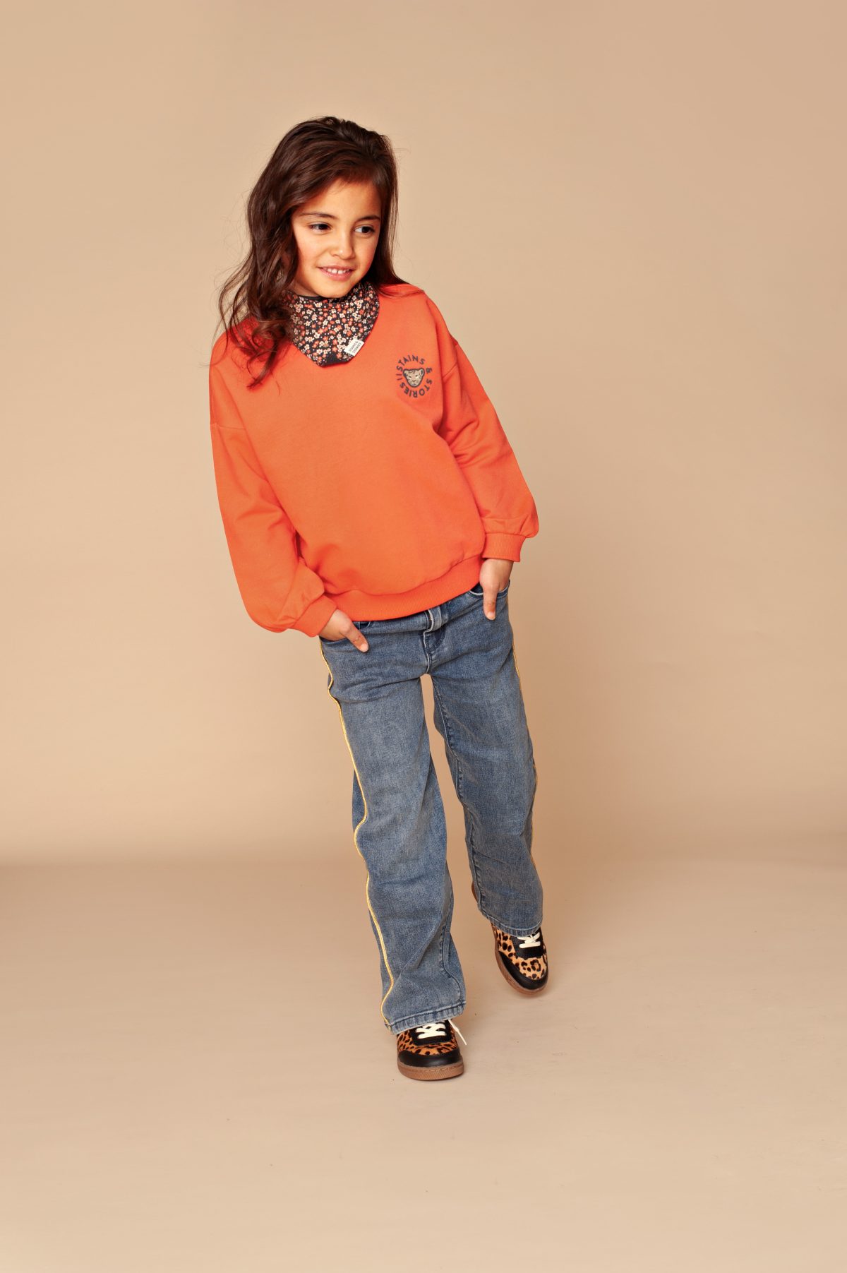 Stains & Stories - Girls sweatshirt Grapefruit - Afbeelding 2