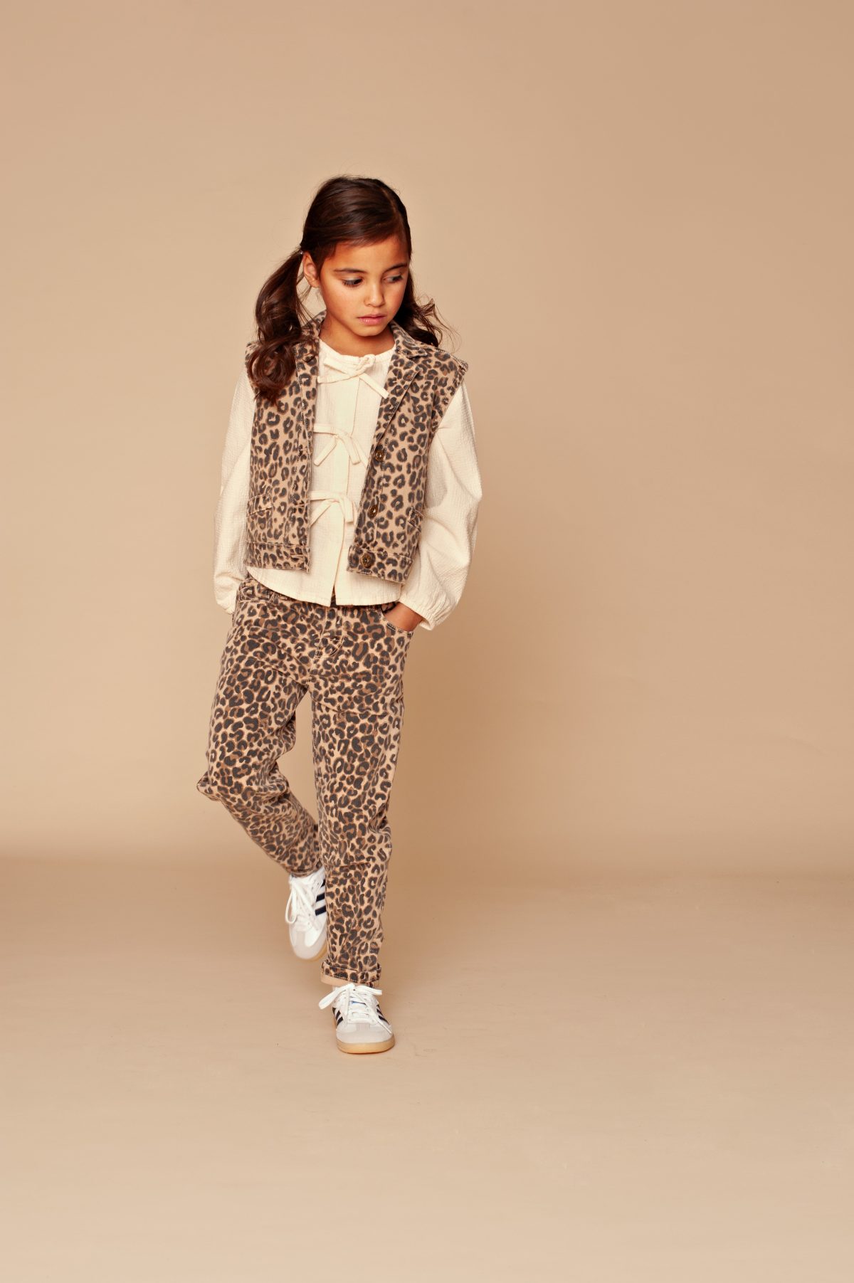 Stains & Stories - Girls blouse long sleeve Cream - Afbeelding 2