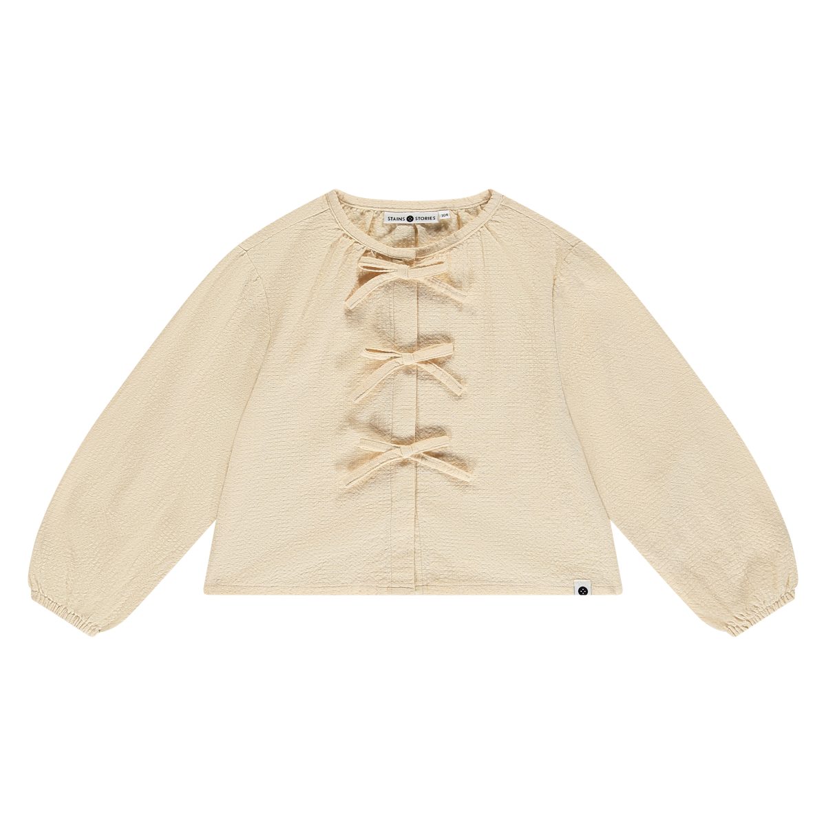 Stains & Stories - Girls blouse long sleeve Cream