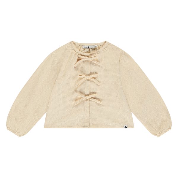 Stains & Stories - Girls blouse long sleeve Cream