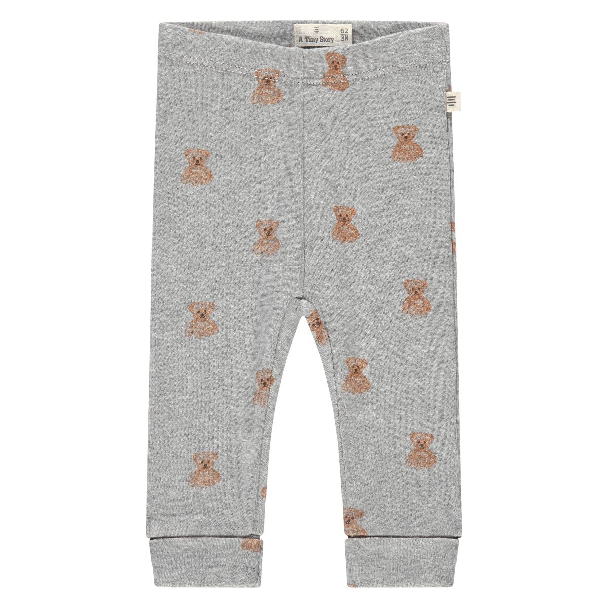 A Tiny Story - Baby Pants Bears light grey melange