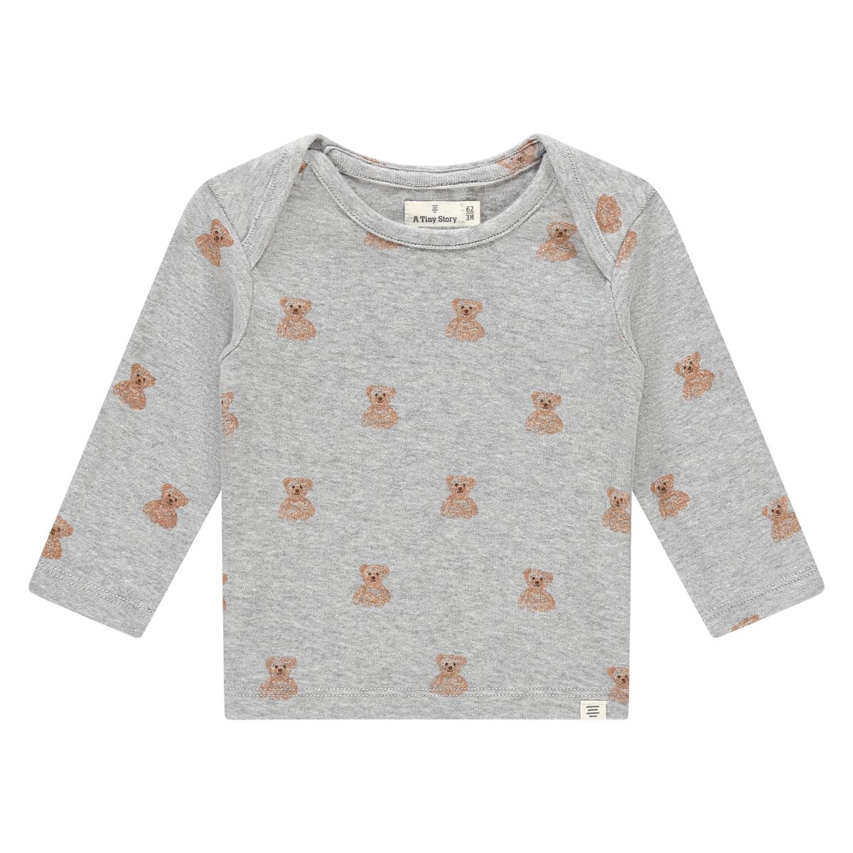 A Tiny Story - Baby t-shirt long sleeve Light grey melange Bears