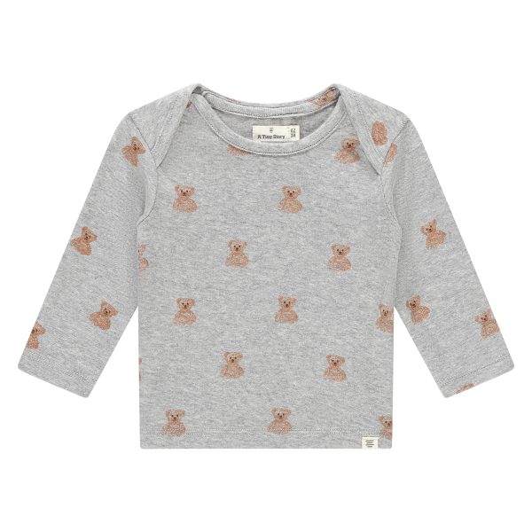 A Tiny Story - Baby t-shirt long sleeve Light grey melange Bears