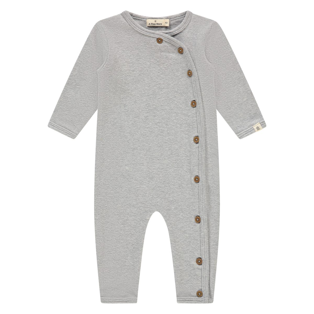 A Tiny Story - Baby suit long sleeve Light grey melange