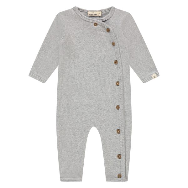 A Tiny Story - Baby suit long sleeve Light grey melange