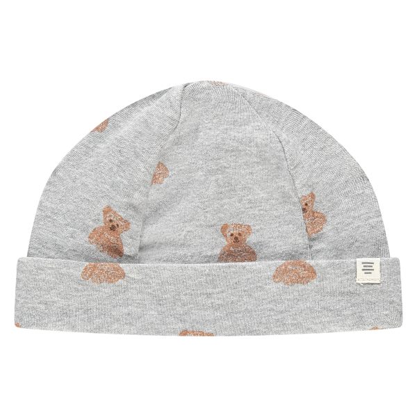 A Tiny Story - baby hat Light grey melange Bears