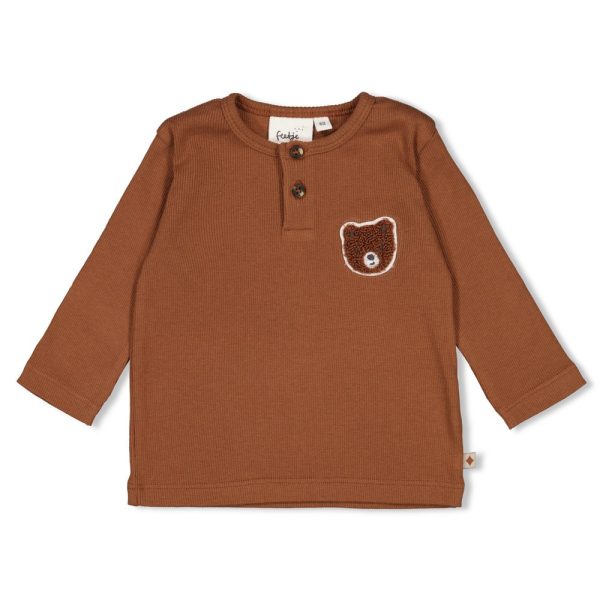 Feetje - Wild World Long sleeve Rib Bruin
