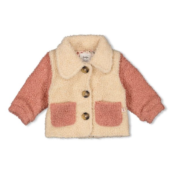 Feetje - Woodland Bloom Bouclé Jasje Offwhite