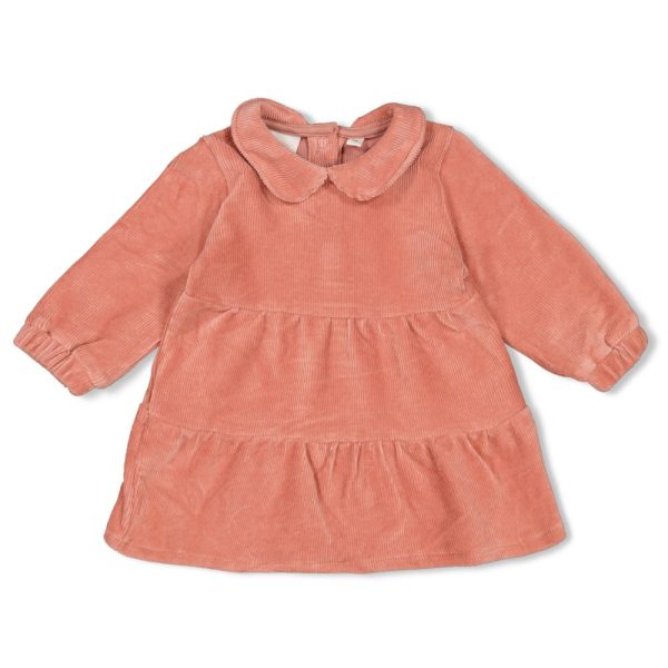 Feetje - Woodland Bloom Jurk Velours Rib