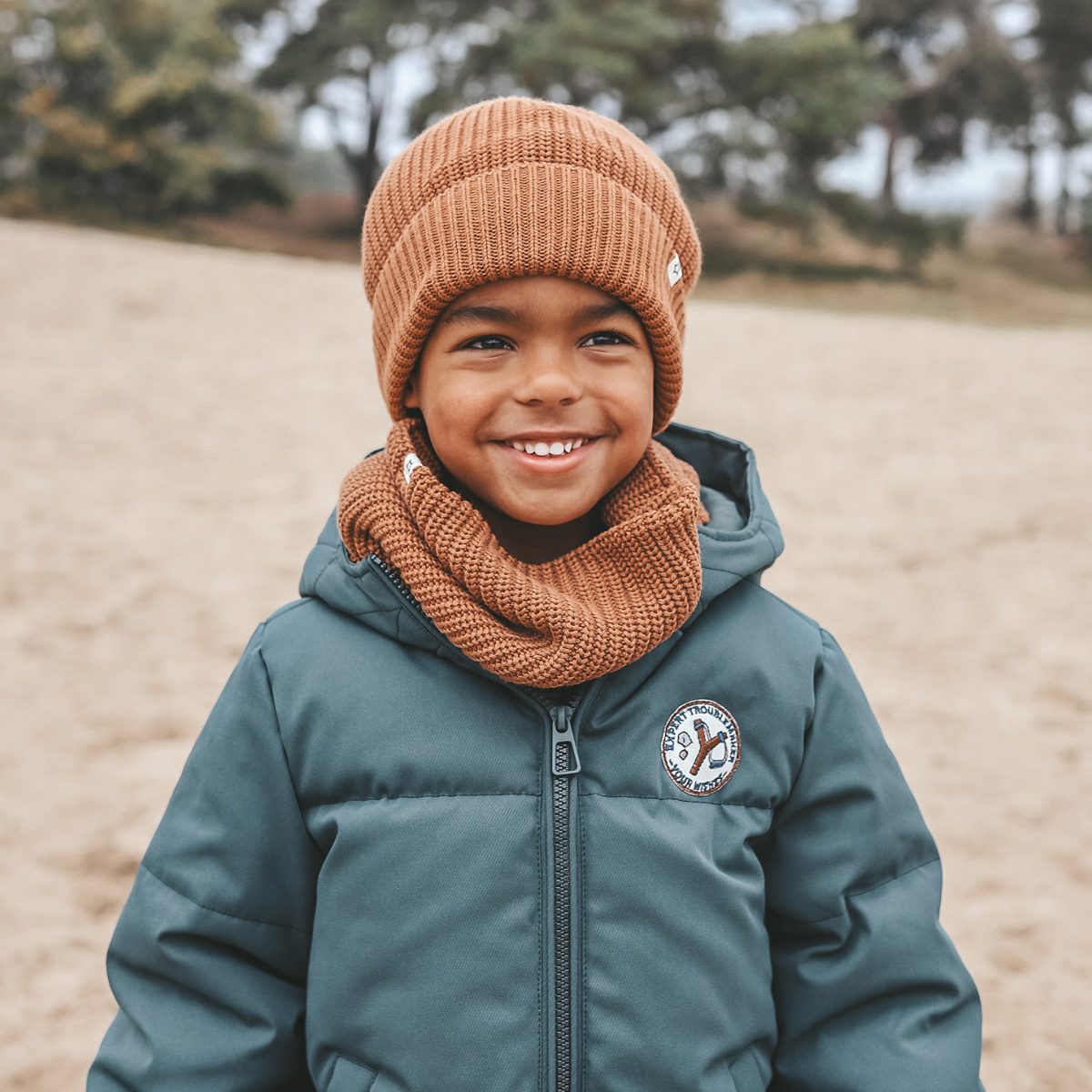 Your Wishes - Solid | Knitted Scarf Chipmunk - Afbeelding 2