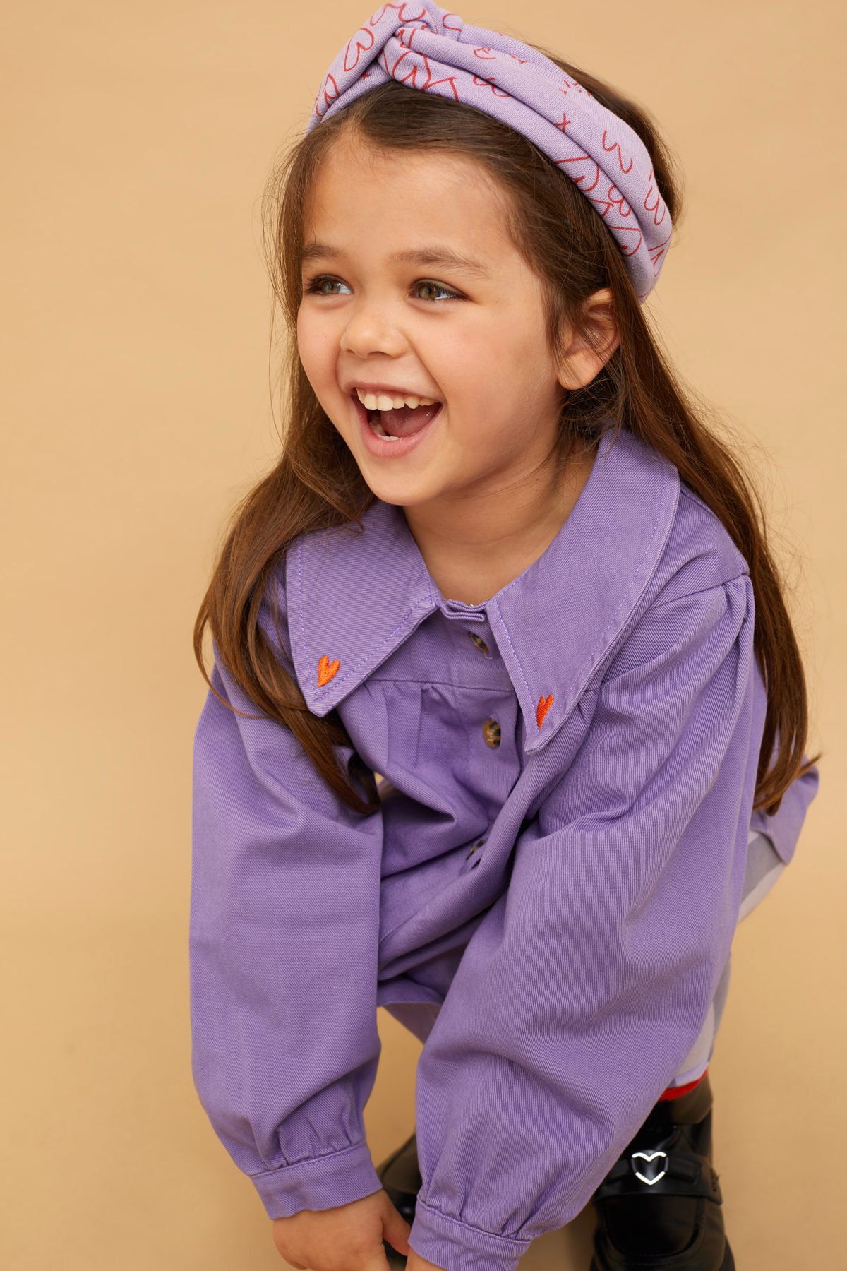 Sproet & Sprout - Girls denim blouse purple - Afbeelding 2