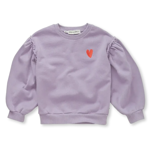 Sproet & Sprout - Sweatshirt puff sleeves heart