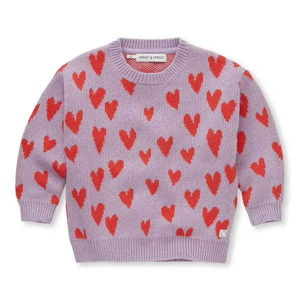 Sproet & Sprout - Sweater intarsia hearts