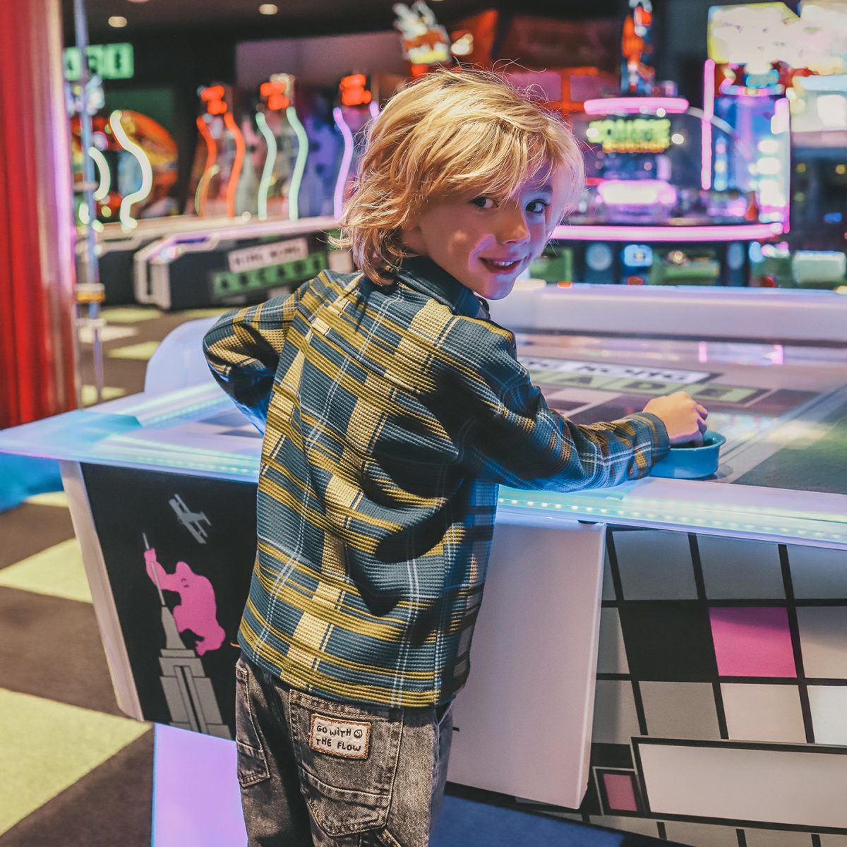 Your Wishes - Waffle Check | Relaxed Longsleeve - Afbeelding 3