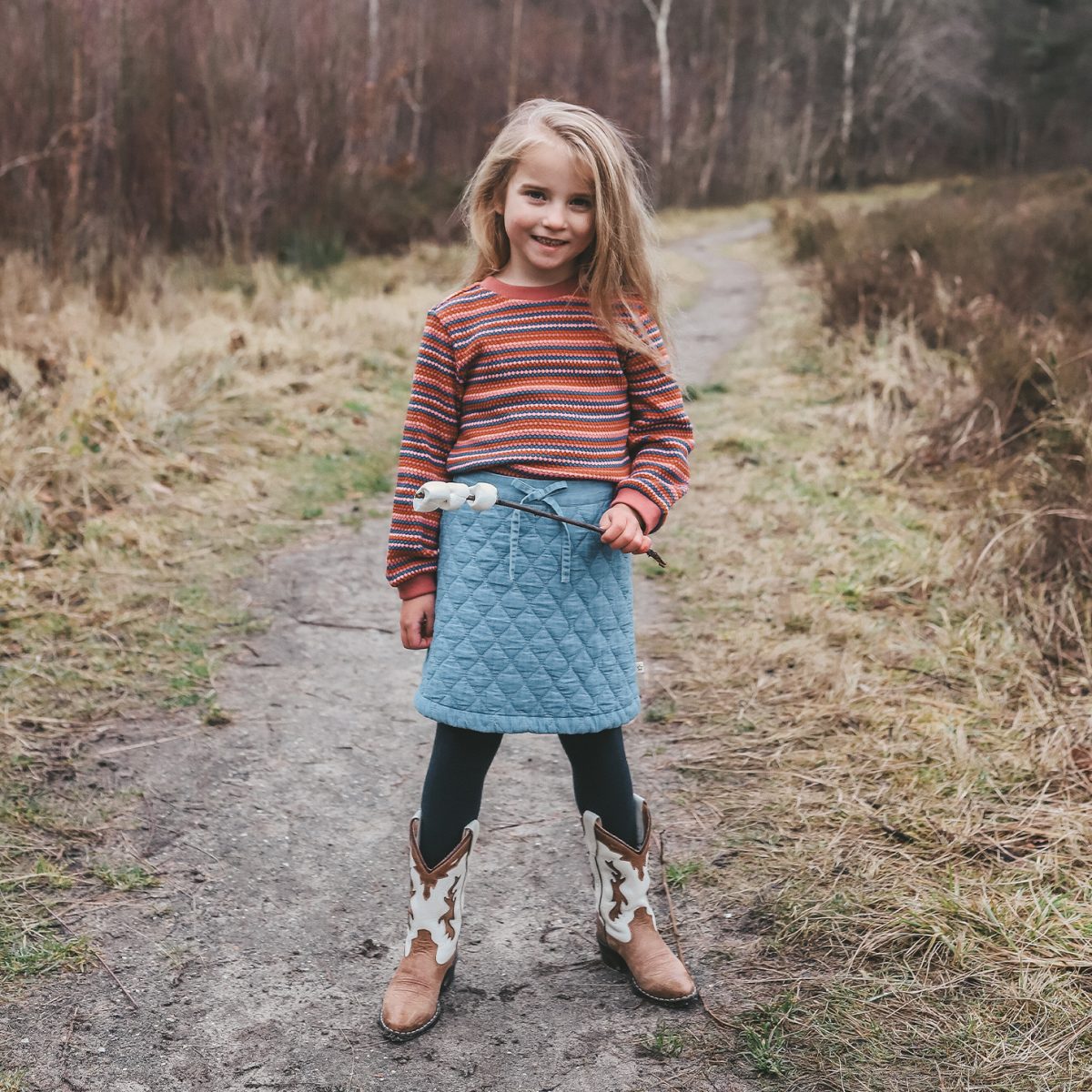 Your Wishes - Quilted Denim | Skirt - Afbeelding 2