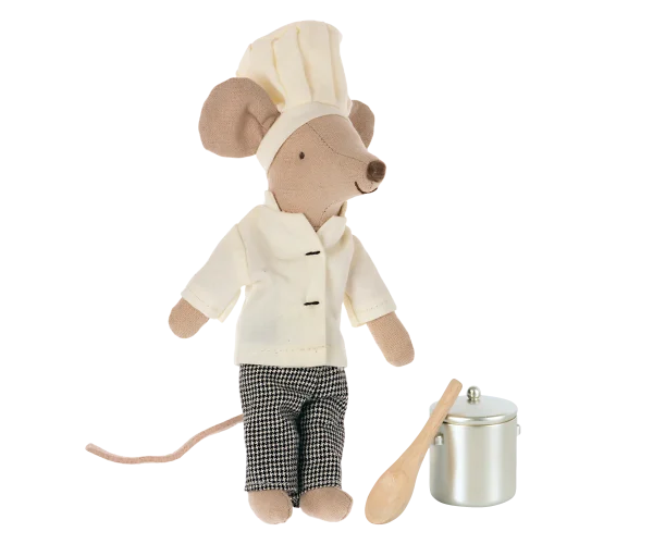 Maileg - Chef mouse w. soup pot and spoon, Big brother