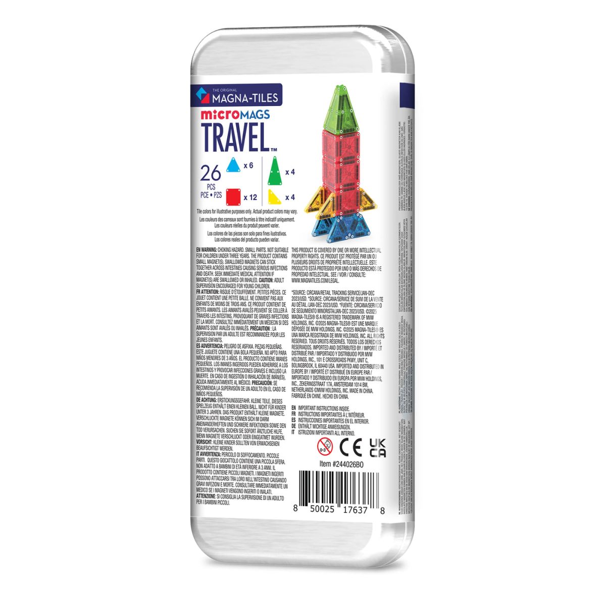 Magna Tiles - Micro mags travel set - Afbeelding 4