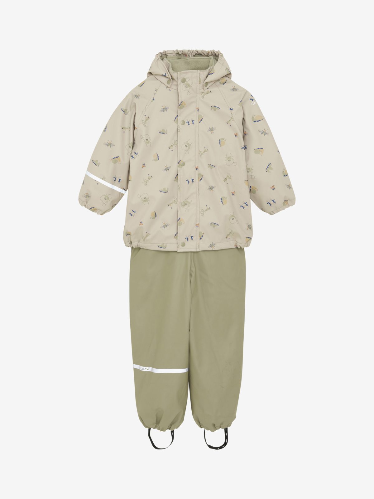 CeLaVi - Rainwear Set - AOP, w. fleece