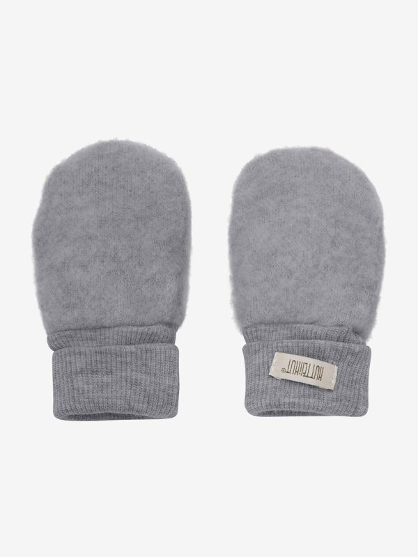 HUTTEliHUT - Mittens Wool Fleece 2-layer grey