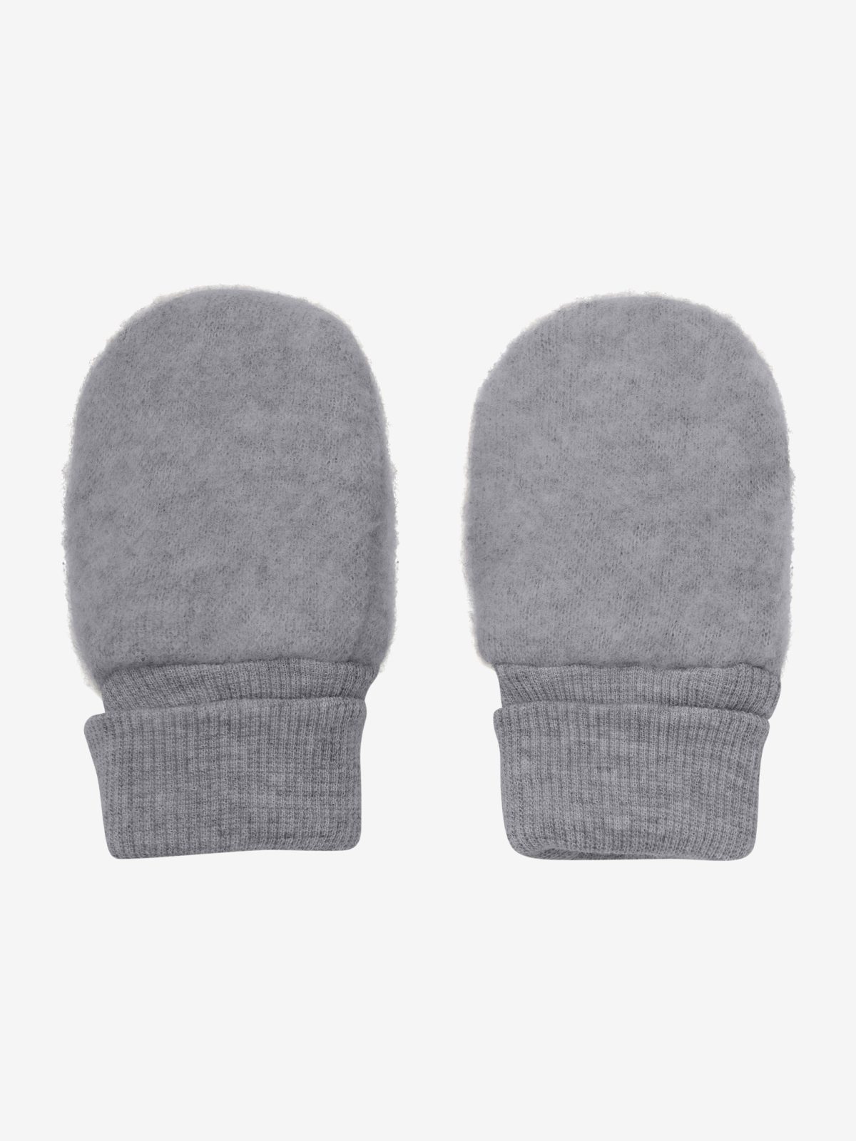 HUTTEliHUT - Mittens Wool Fleece 2-layer grey - Afbeelding 3