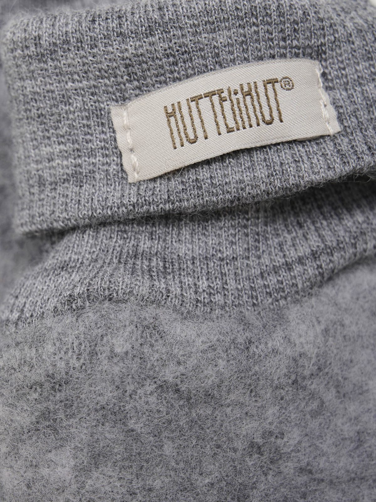 HUTTEliHUT - Mittens Wool Fleece 2-layer grey - Afbeelding 2